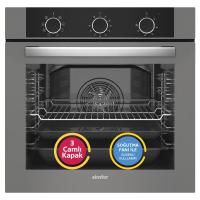 SİMFER 8222 9 Fonksiyon QS Gri Cam Ankastre Fırın Power Turbo Pop-up