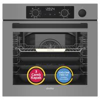 SİMFER 8246 11 Fonksiyon Steam Master Ankastre Fırın Gri Cam Dijital